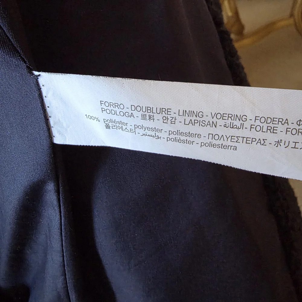 Zara Navy color Teddy Coat- Oversized - Picture 9 of 9